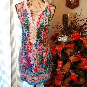 Womens above knee mini dress multi color XS (no tags)
